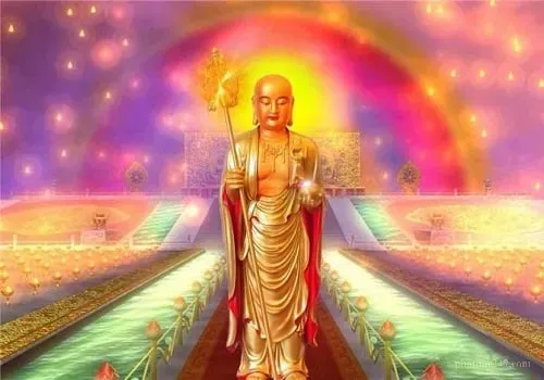 Bồ Tát Địa Tạng cầm hạt minh châu biểu tượng ánh sáng trí tuệ dẫn dắt chúng sanh