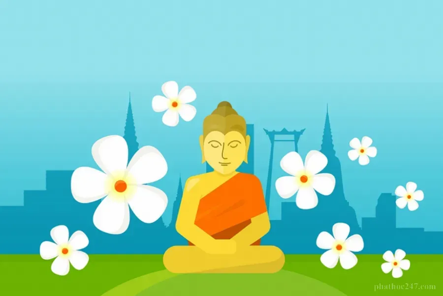 Cảnh hoàng hôn trên biển, tượng trưng cho sự vô thường và biến đổi của cuộc đời