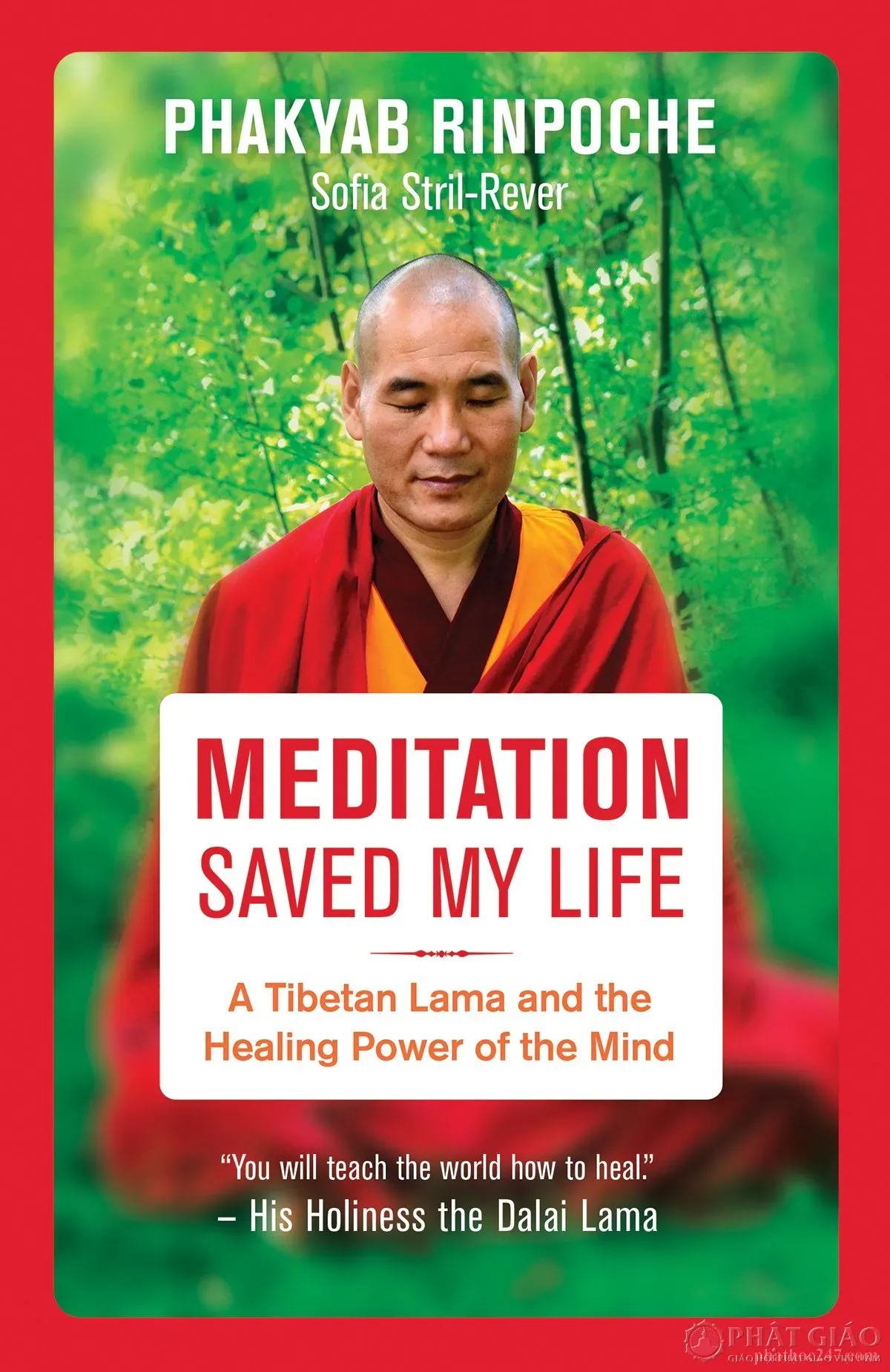 Cuốn sách "Meditation Saved My Life" ghi lại hành trình chữa lành kỳ diệu của Phakyab Rinpoche