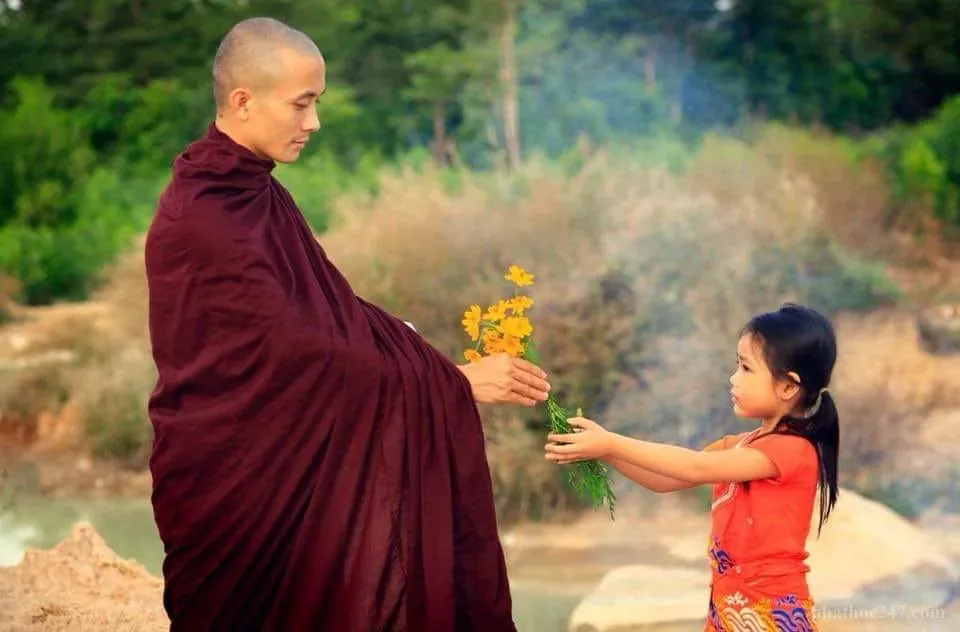 Gia chủ Ugga thực hiện bộ thí với Đức Phật - minh họa về lòng tín tâm của người Phật tử