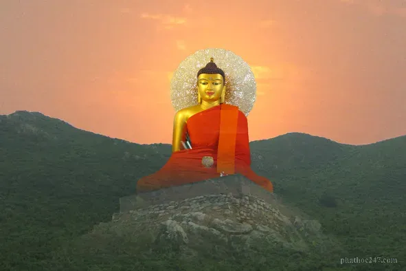 Hình ảnh thực tập thiền định trong chùa tịnh xứ để tu hành theo Phật pháp