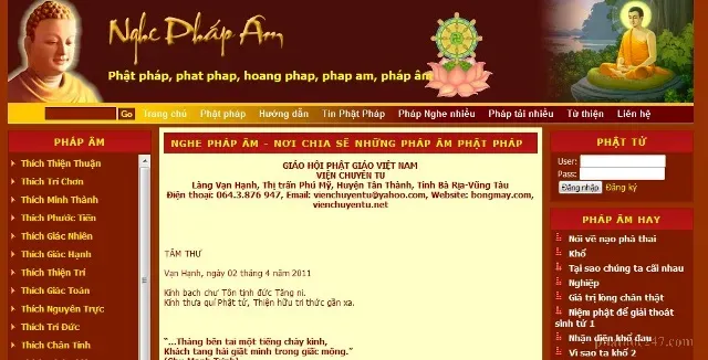 Kho pháp âm phong phú tại trang Nghe Pháp Âm