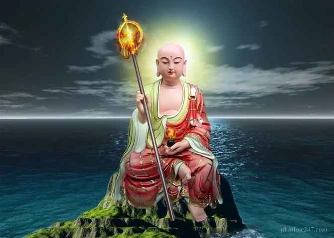 Tâm từ bi vô biên của Bồ Tát Địa Tạng như ánh sáng chiếu rọi, cứu độ chúng sanh trong bóng tối ác đạo