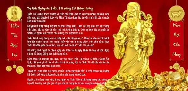 Truyện kể về sự hình thành tín ngưỡng thờ Thần Tài trong dân gian Việt