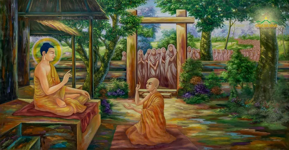 Nhóm Phật tử đa chủng tộc ngồi thiền cùng nhau trong không gian yên bình của chùa chiền